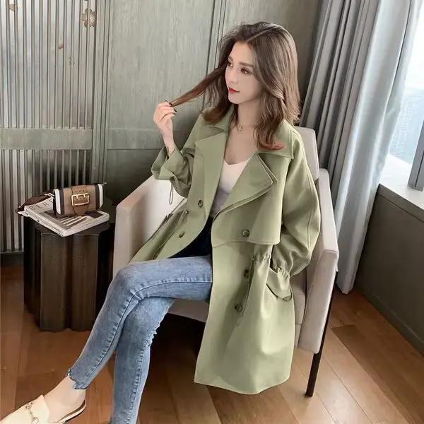 Trench-Coat mi-long pour femme