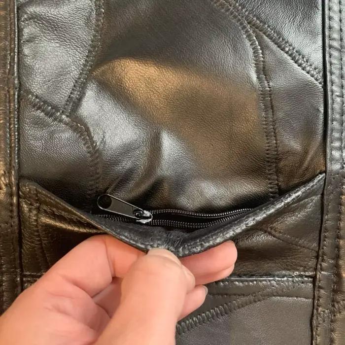 Achat un gilet en cuir de moto classique