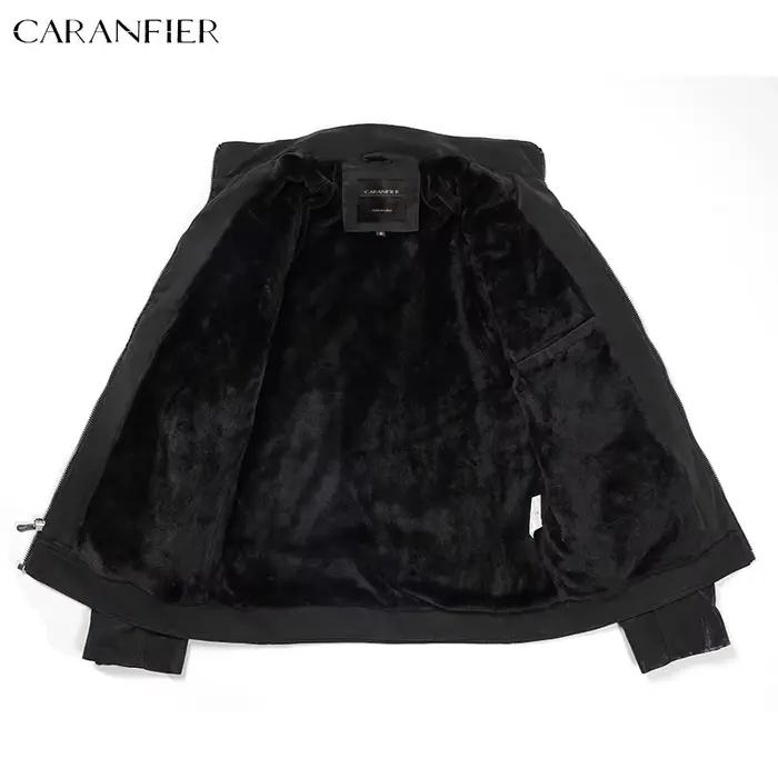 Veste en cuir délavée pour homme