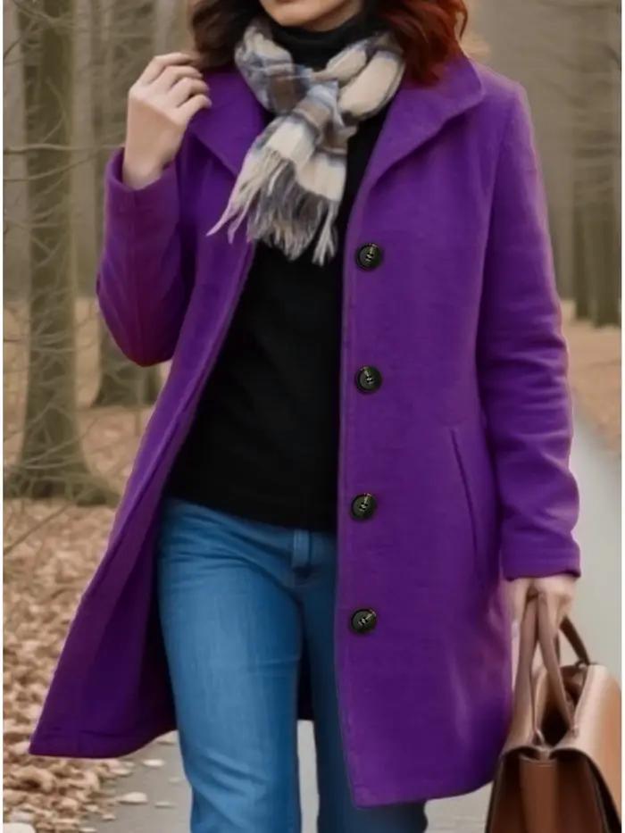 Manteau en laine épaisse de qualité supérieure pour femmes