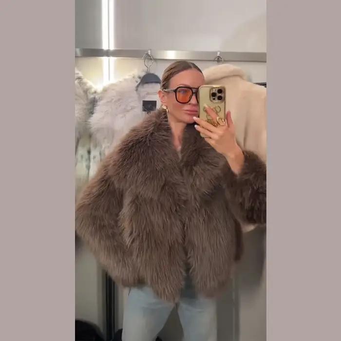 Col en laine laine manteau femme veste à lacets à capuche à manches longues en peluche femme vestes élégant automne manteaux amples pour dames