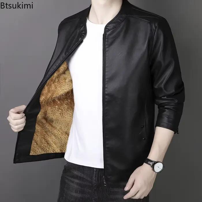 Manteau en cuir suédé pour homme 2026 – Veste