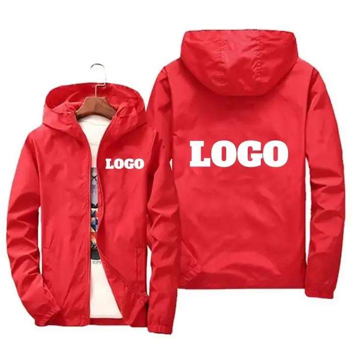 Veste, veste avec Logo personnalisé pour hommes, vêtements décontractés, vert, noir, rouge, extérieur, neuf