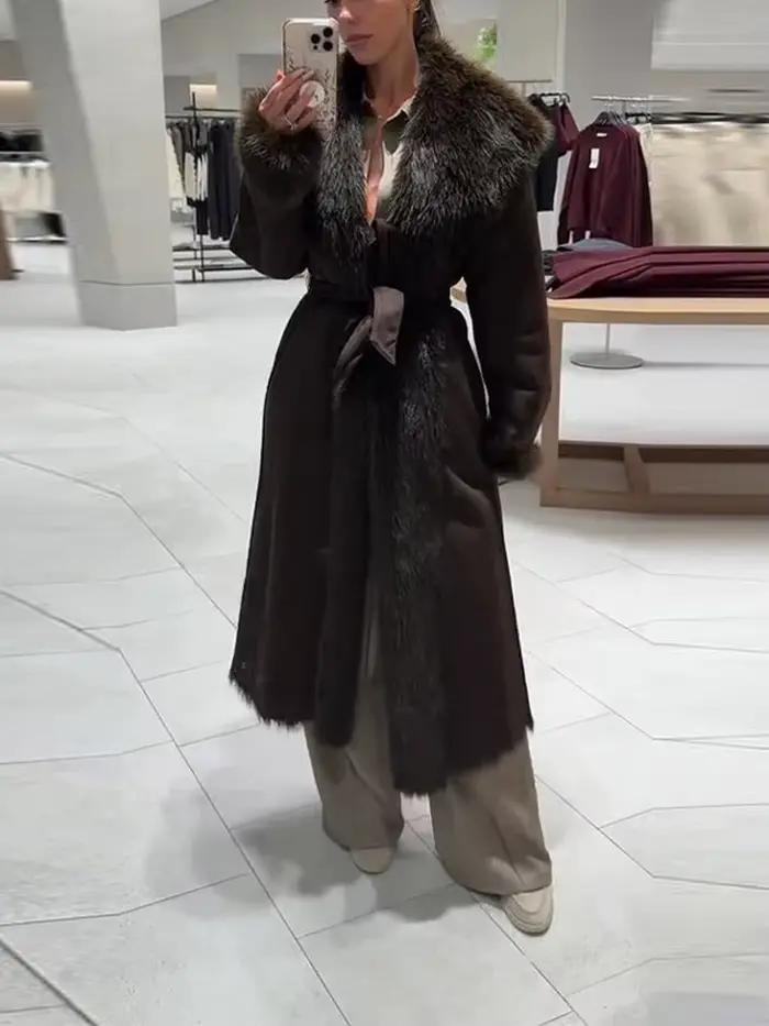 Trench-Coat Long de luxe pour femmes