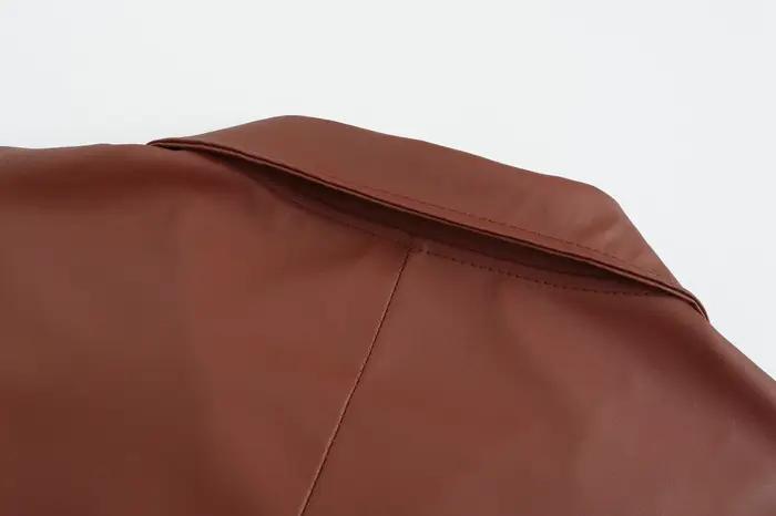 Nouvelles vestes longues en cuir pour hommes 2026 – Manteau trench gothique punk à boutons