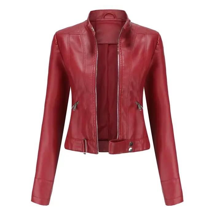 Veste en Similicuir Femme 2026 Nouvelle Collection Printemps Automne Manteau