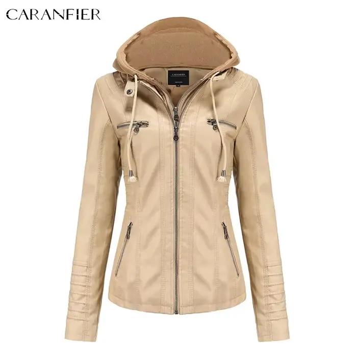 Veste à capuche femme hiver printemps moto streetwear goth avec capuche détachable matériau polyester style gothique pour sorties nocturnes concerts et conditions météorologiques