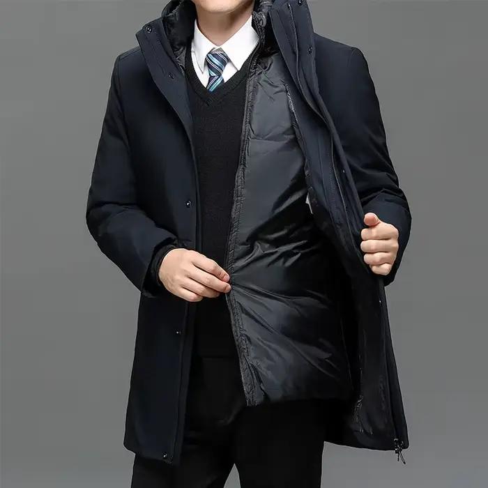 Hommes vestes à capuche vêtements d'extérieur décontractés Parkas longs