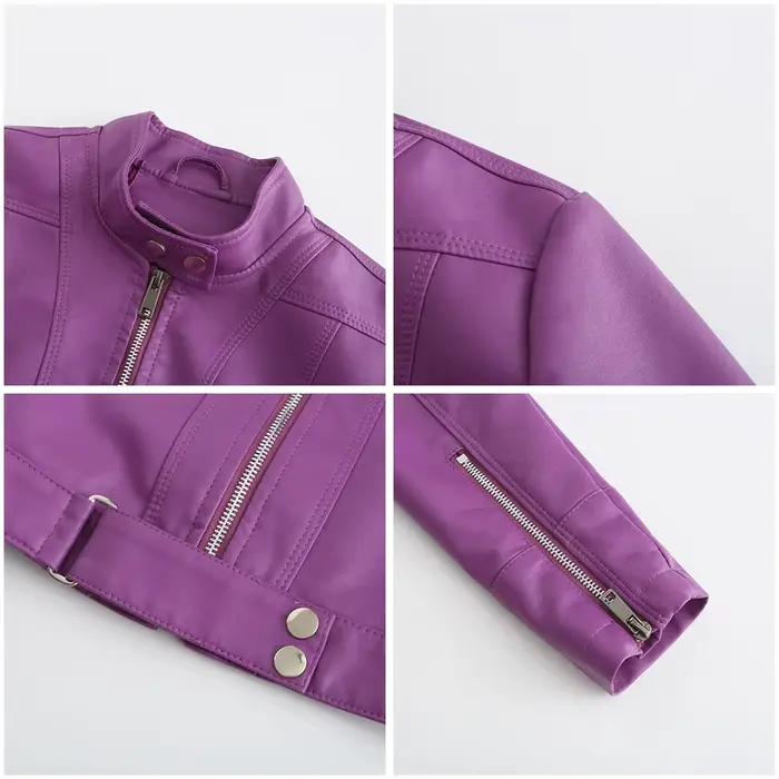 Veste en Similicuir Femme 2026 Nouvelle Collection Printemps Automne Manteau