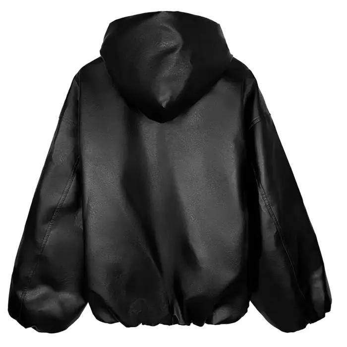 High Street – manteau coupe-vent en cuir Pu pour hommes et femmes
