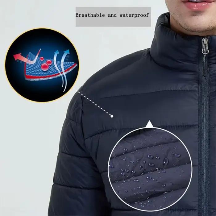 9 zones veste chauffante hommes hiver chaud USB vestes chauffantes Thermostat intelligent à capuche à manches longues vêtements chauffants manteau imperméable