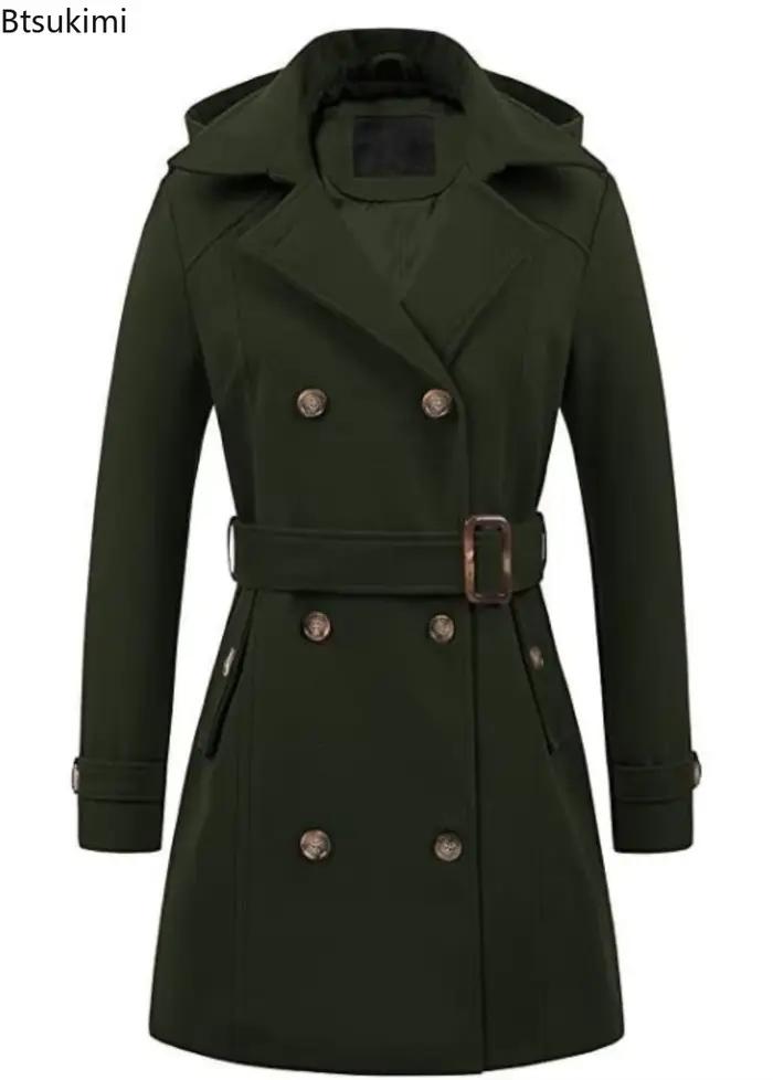 Vestes à capuche mi-longues pour femme