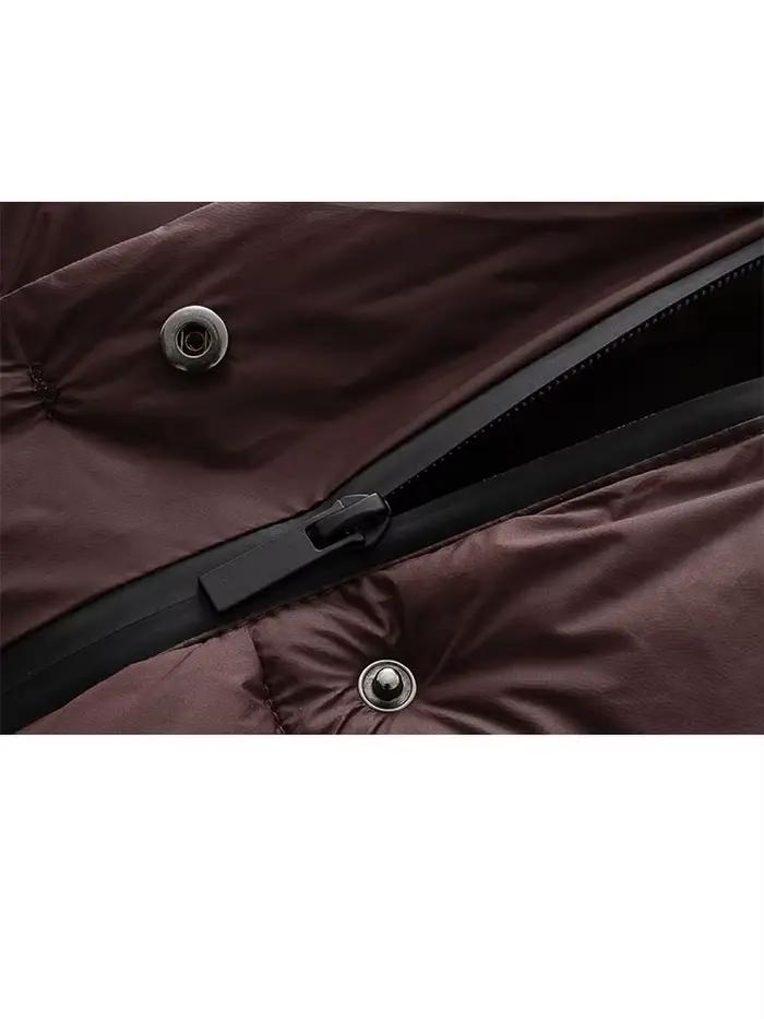 Veste d'hiver imperméable à capuche et col montant polyvalente pour femmes HH