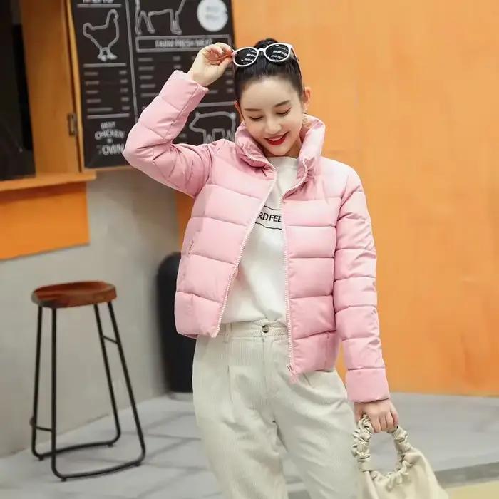 Manteau rouge matelassé rembourré de duvet de canard pour femmes style coréen hiver automne extérieur Harajuku vestes courts occasions spéciales