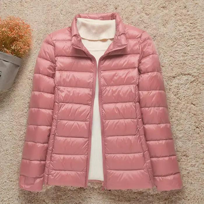 Parka en duvet de canard blanc ultra léger pour femme