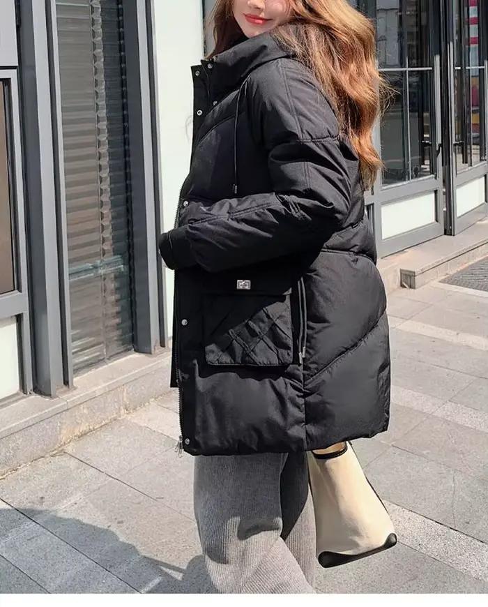 2025 nouveau manteau en coton épais à manches longues pour tenue d'hiver