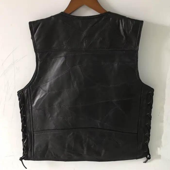Achat un gilet en cuir de moto classique