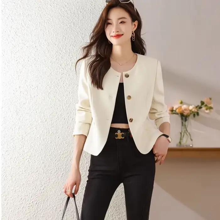 Manteau court pour femmes en automne et en hiver, nouveau Style, costume haut de gamme, haut court