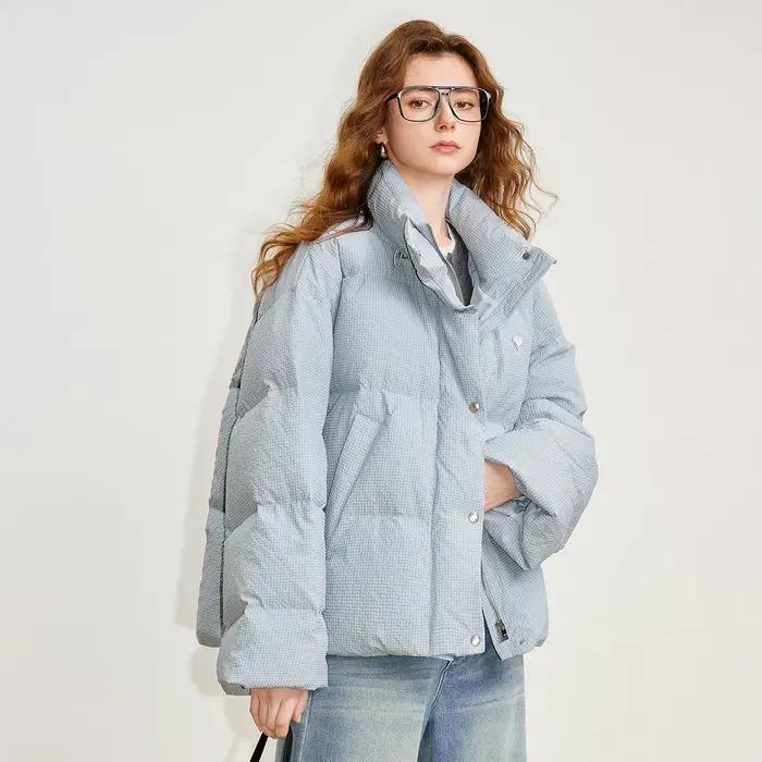 TOYOUTH femmes doudoune 2025 hiver nouveau 90% duvet de canard blanc bulle grille ample