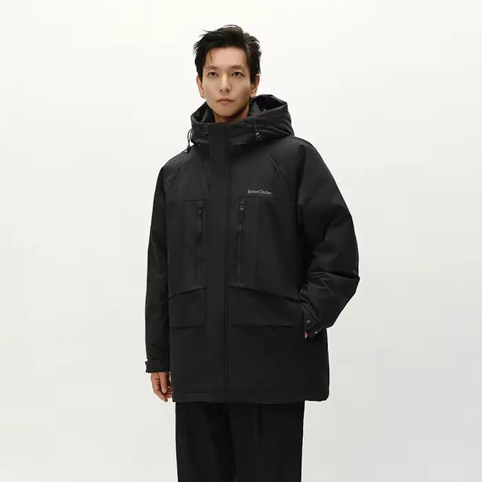 Semir doudoune hommes mi-longue à capuche Sport Colorblock 2025 hiver homme vêtements