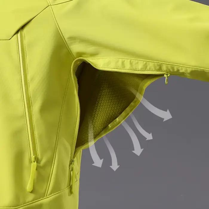 JNLN hommes femmes imperméable à coque souple veste coupe-vent chaud polaire manteau de pluie unisexe randonnée