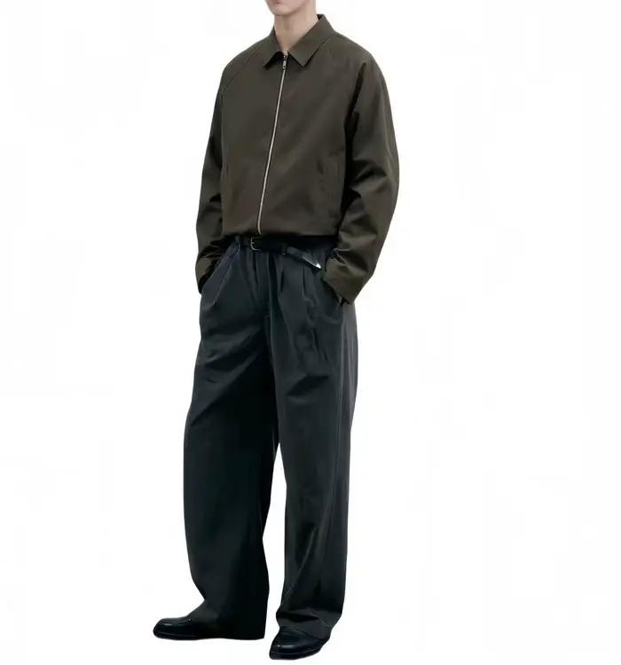 Veste Harrington de style printemps-automne 2026 pour homme, veste à col court