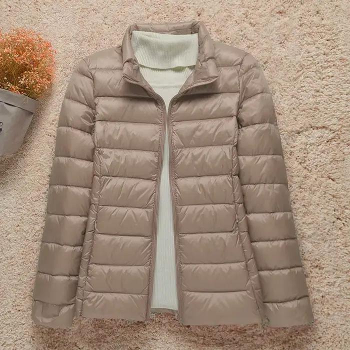 Parka en duvet de canard blanc ultra léger pour femme