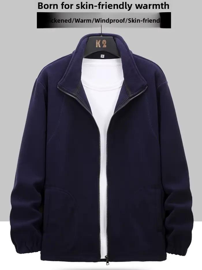 Veste en polaire épaisse pour femmes, doublure intérieure chaude pour l'hiver, manteau en velours double face pour hommes et femmes, capuche non amovible