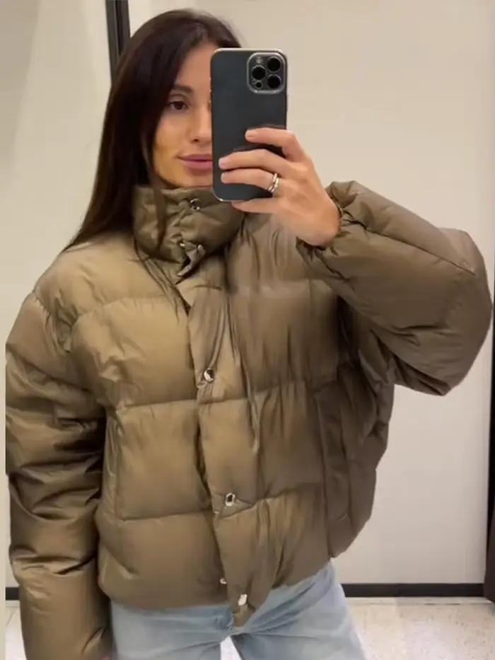Veste matelassée vert Olive pour femme
