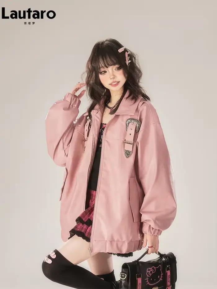 Lautaro-Vestes en similicuir souple pour femmes