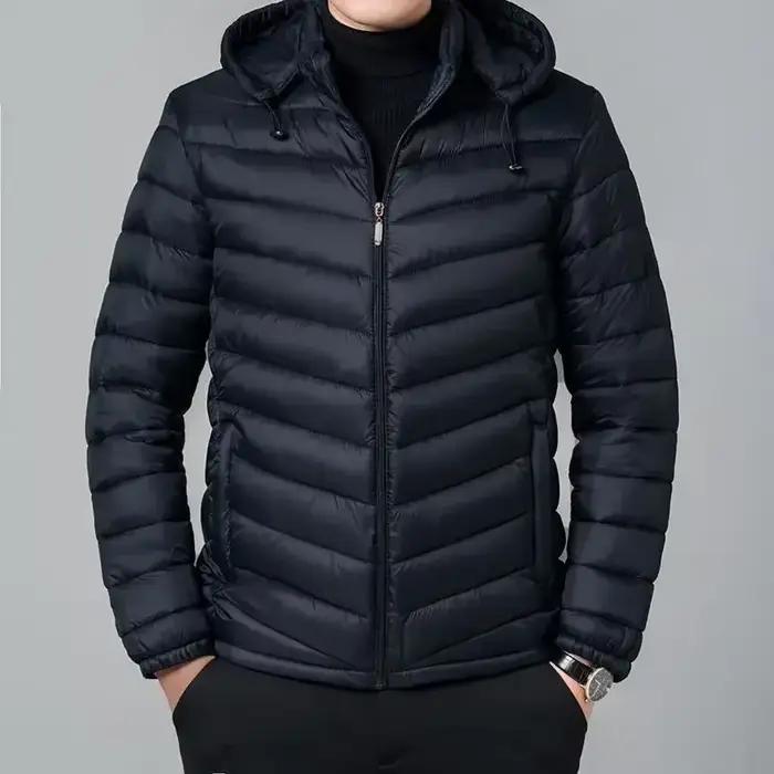 Doudounes à capuche pour hommes, manteau rembourré, doudounes légères, parkas d'hiver, jeune, en vente, nouveau et moderne, extérieur décontracté