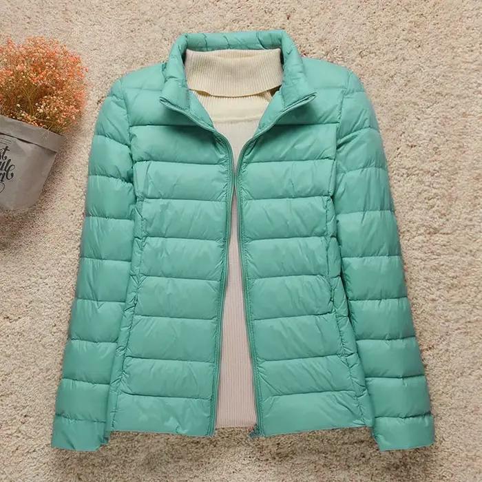 Parka en duvet de canard blanc ultra léger pour femme