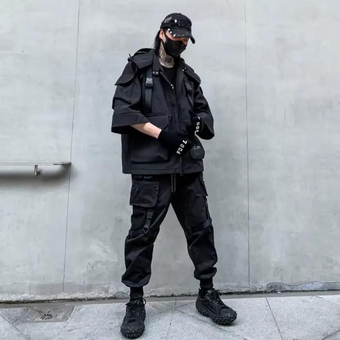 Veste Cargo Hip Hop Techwear pour hommes