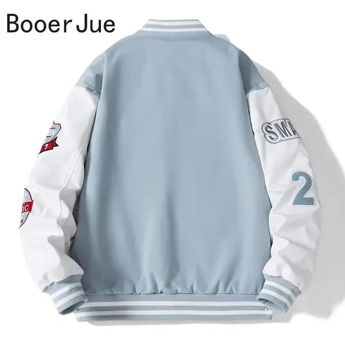 Varsity Baseball Bomber veste hommes Hip Hop Harajuku os lettre Patchwork vestes en cuir Streetwear femmes unisexe collège manteaux