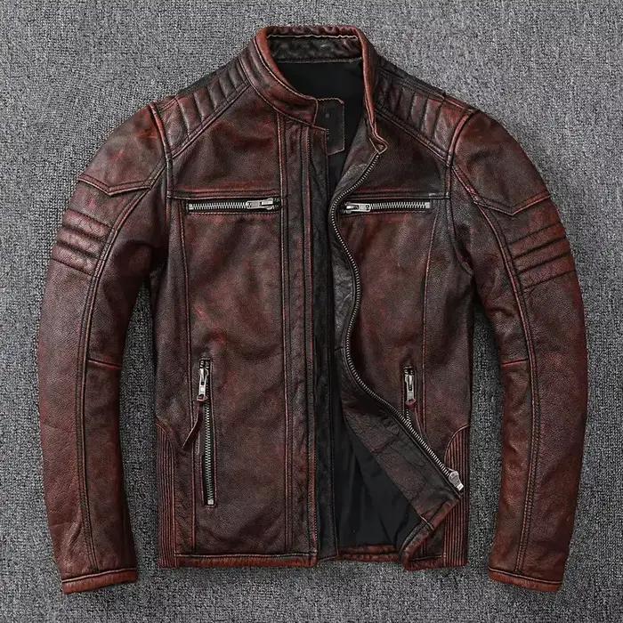 Vintage Moto Vestes Hommes Veste En Cuir 100% group