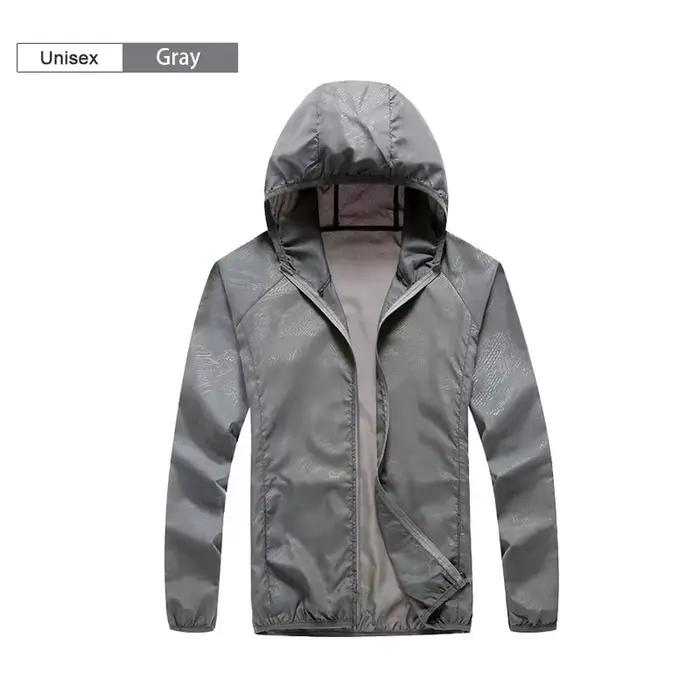 Hommes femmes coupe-vent imperméable séchage rapide veste