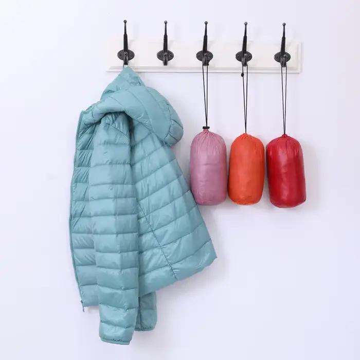 Veste à capuche en duvet de canard blanc pour femme