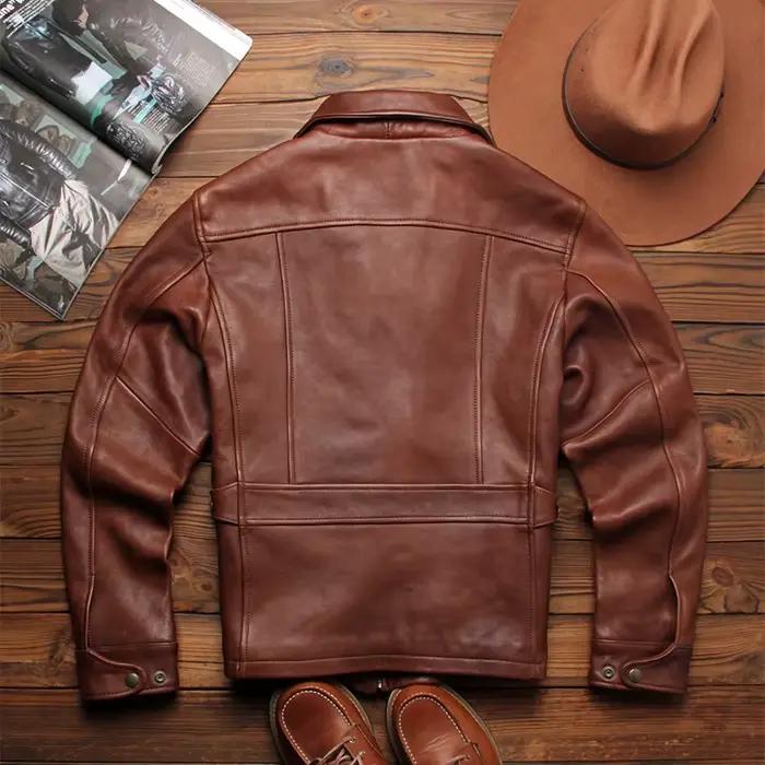 Veste d'automne en cuir pour hommes