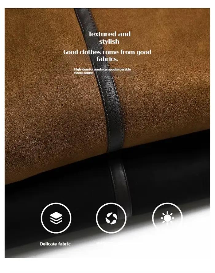 Nouvelle veste en cuir suédé pour hommes manteau d'hiver
