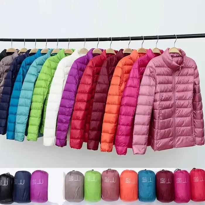 Parka en duvet de canard blanc ultra léger pour femme