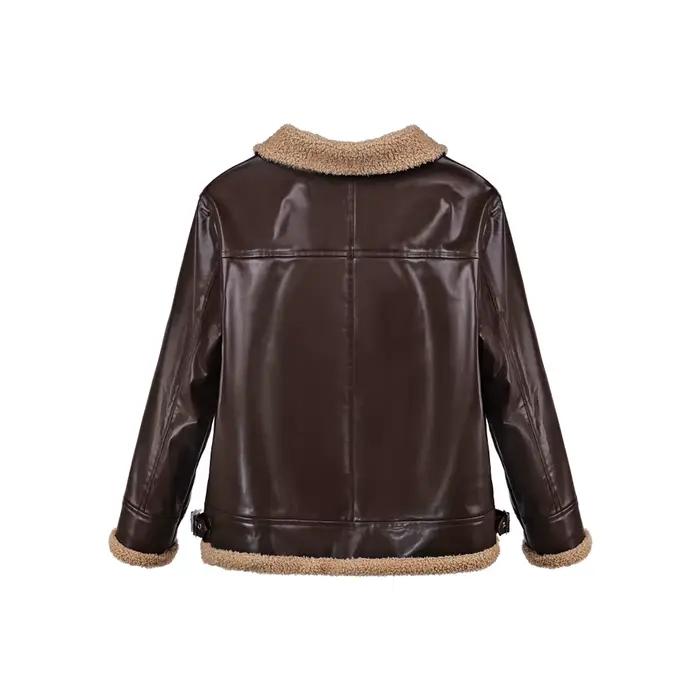 Veste Leon S. Kennedy Resident Evil 4 Remake Costume Cosplay Homme Blouson Aviateur Bombardier Simili Cuir Doublé Polaire Manteau d'hiver Tactique