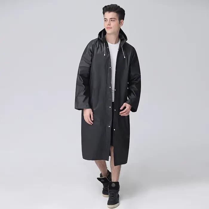 Femmes imperméable longue imperméable à capuche EVA veste de pluie homme Poncho à l'extérieur randonnée vêtements de pluie hommes manteau de pluie