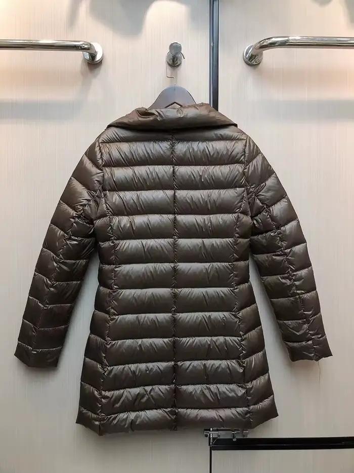 Doudoune femme hiver 2025 nouveau confortable décontracté en duvet d'oie chaud moyen long veste à carreaux