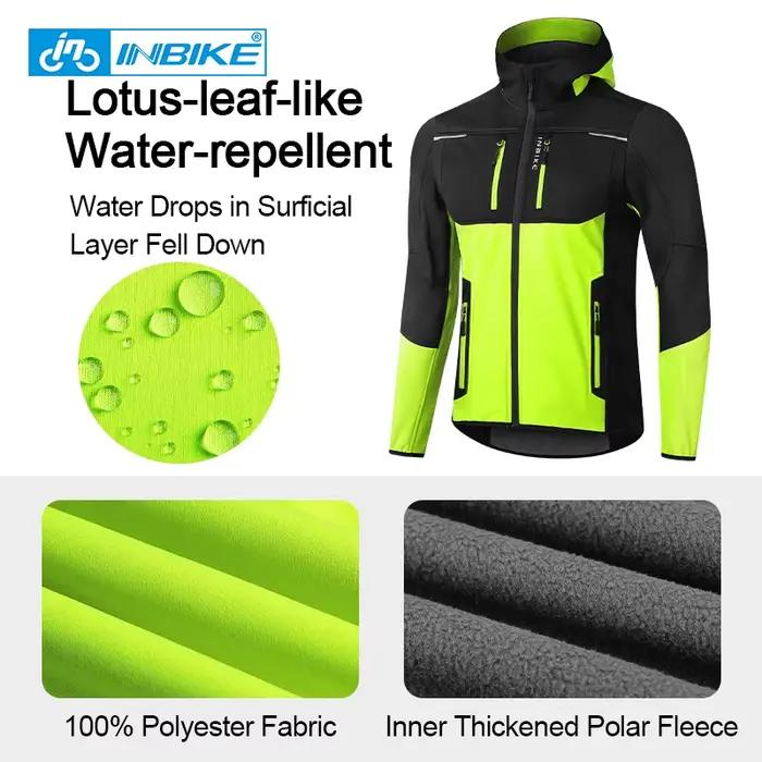 INBIKE hiver hommes coupe-vent veste chaud polaire cyclisme vestes avec poches imperméable vélo