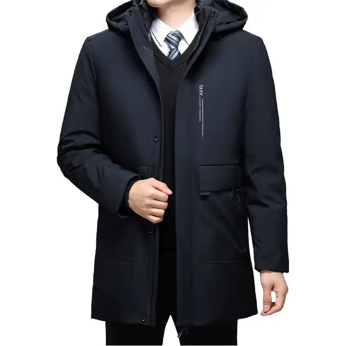 Hommes vestes à capuche vêtements d'extérieur décontractés Parkas longs