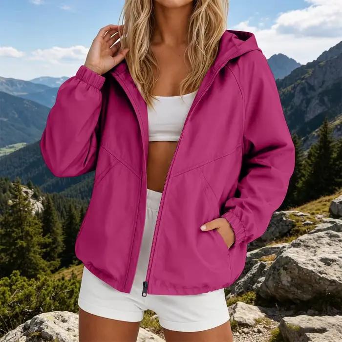 Veste Coupe-Vent Femme Printemps Eté WHooHoo Polyester Asymétrique Avec Capuche Pour Festivals De Musique Occasions Spéciales Activités En Plein Air