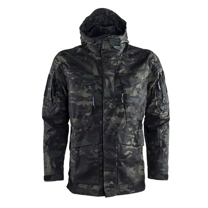 Veste tactique de camouflage rétro M65 pour homme avec capuche coupe-vent, polyvalente et confortable pour chasseurs et amoureux de plein air