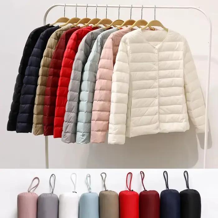 Ultra léger duvet de canard femmes mat tissu