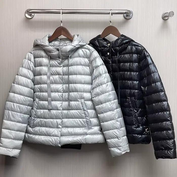 Doudoune femme 2025 automne et hiver nouveau léger décontracté chaud plaid à capuche veste chaude