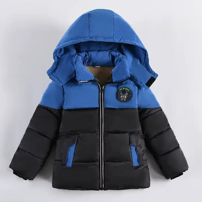Froid Hiver Garçons Veste Pour Enfants Manteaux Enfants Chaud À Capuche Outwear Épais Polaire Manteau Pour Bébé Garçon Vêtements Costume 2 3 4 5 6 Y